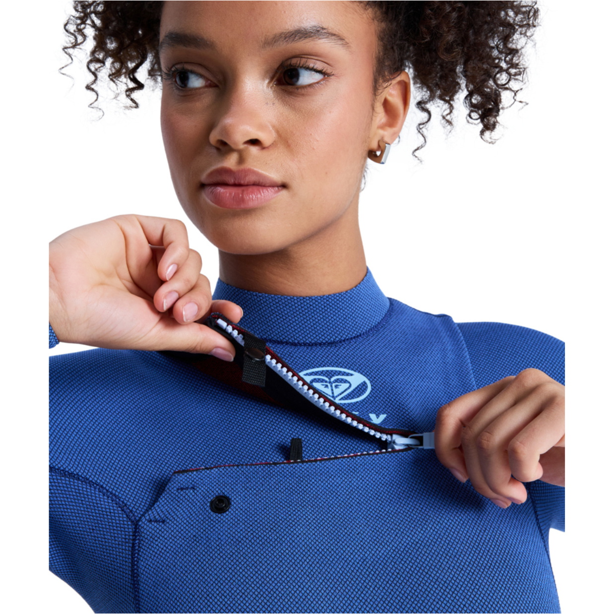2026 Roxy Womens Elite Xtra Stretch 3/2mm Chest Zip Wetsuit 26BW213503 - Blue Fog